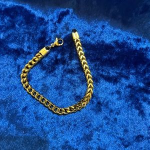 Lynx Gold Foxtail Stainless Steel Bracelet